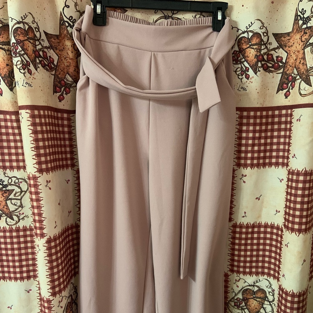 Light pink flare pants
